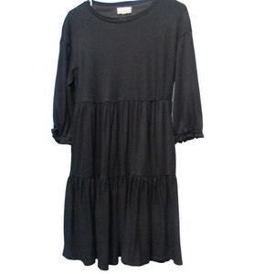 Melloday black tiered babydoll dress